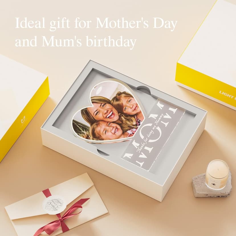 Bemaystar Dad Gifts with Picture- Custom Night Light with Photo Text, Father's Day Gifts from Daughter Son Wife, Gifts for Dad, Dad Gifts for Father Grandpa Papa for Fathers Day Birthday Christmas