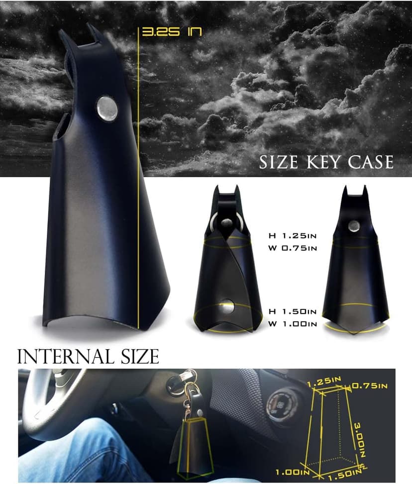 CAILLU KeyChain Leather Bat Shape for men gifts and women Car key fob case,Leather fashion pop keys ring cover holder