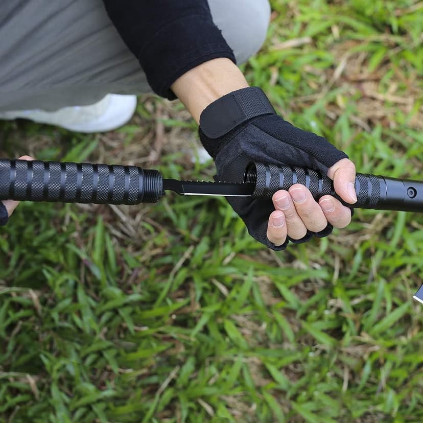 LIANTRAL Survival Camping Axe, Folding Tactical Axe Hatchet with Hammer, Nylon Sheath for Outdoor Adventures