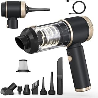 7 in 1 Car Vacuum Portable Cordless ,16000PA Strong Suction Handheld Car Cleaner With Dual HEPA Filters,LED Light,Type-C Charging Mini Vacuum, One-Click Empty Compact For Home Cleaning and Office