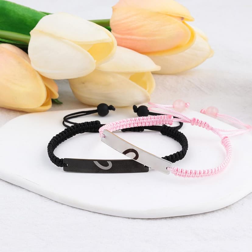 Matching Heart Bracelets for Dad Daughter Birthday Valentine's Father's Day Gifts Christmas Gifts