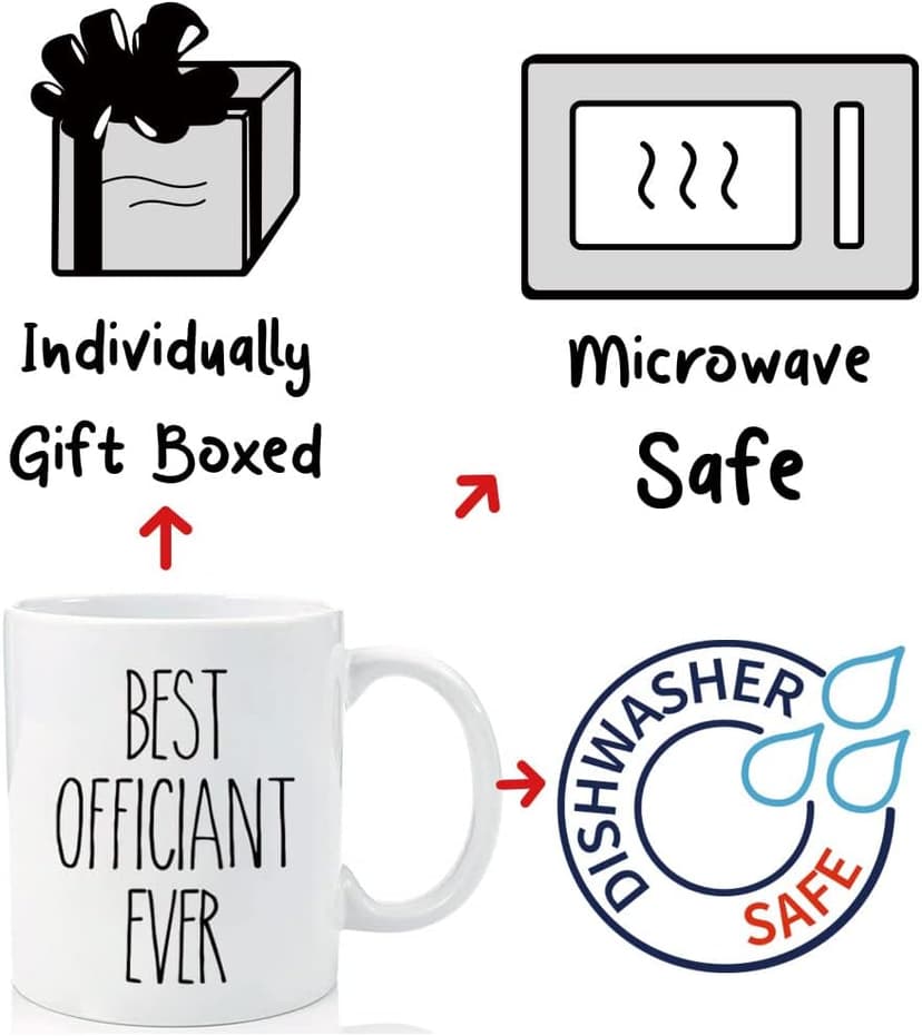 Dnuiyses Wedding Officiant Mug, Funny Wedding Registry Mugs, Best Officiants Ever Gift from Couple, Bride Groom Thank You Mug Gifts for Wedding Day, Bridesmaid Gifts, Just Married Gift for Newlywed