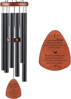 Memorial Wind Chimes for Outside, Sympathy Gift for Loss of Loved One Mom Dad, Ideal for Funeral, Remembrance & Bereavement, Outdoor Use