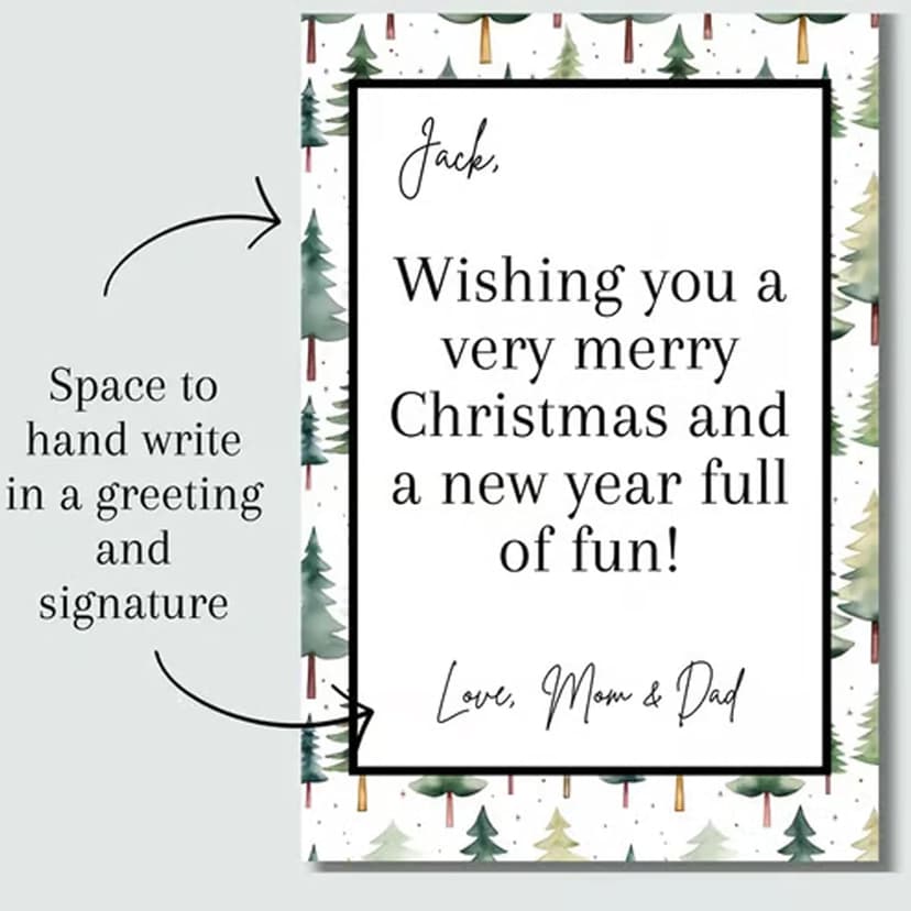 Christmas Gift Card Book - Surprises On Every Page, DIY Spiral-Bound Merry Christmas College Survival Gift Card Book Holder, Greeting Cards Holder for College Student Graduation Gifts (# A)