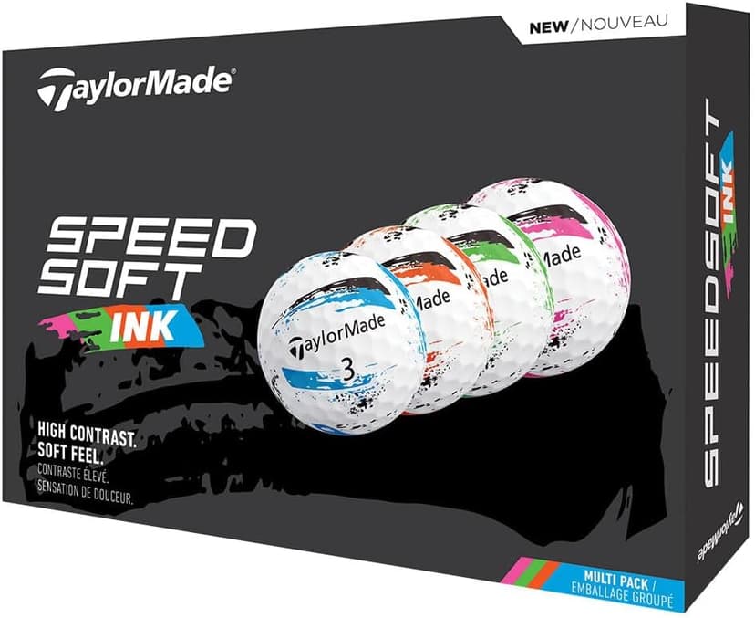 TaylorMade SpeedSoft Golf Balls, Maximum Distance with Ultra-Soft Feel, Perfect for Off The Tee and Around The Green