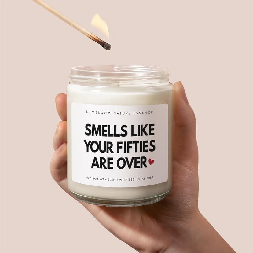 Funny 60th Birthday Gifts for Women Unique, 9oz Lavender Scented Soy Wax Candle, 1965, 60th Birthday Decorations for Woman, Men, Her, Him Wife, Sister, Friend, Cool Gifts