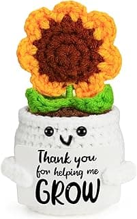 MBL Sunflower Christmas for Women Teacher - Thank You Appreciation Emotional Inspirational Support Crochet Sunflowers Gifts for Men Coworker Boss Lady Friend Thanksgiving Retirement Stocking Stuffers