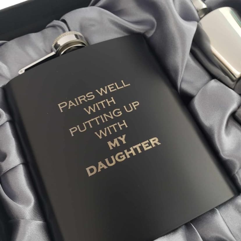 Son in Law Gifts Funny Flask, Son in Law Gifts from Mother in Law, Son-in-Law Present on Wedding Day, Presents for Daughters Boyfriend, from Father in Law, (My)