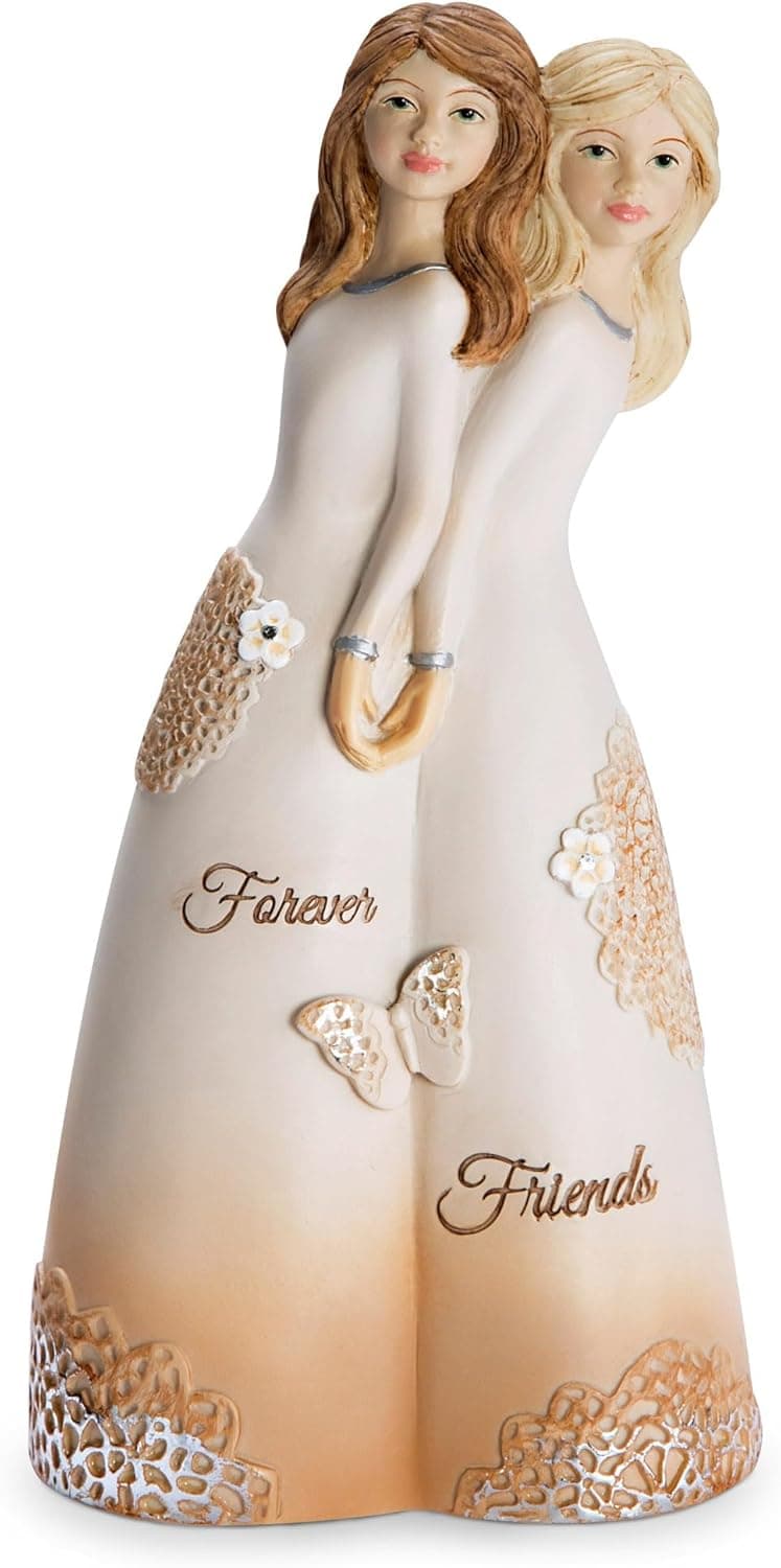 Pavilion Gift Company 19110 Forever Friends Figurine, 5-1/2", White, Rose