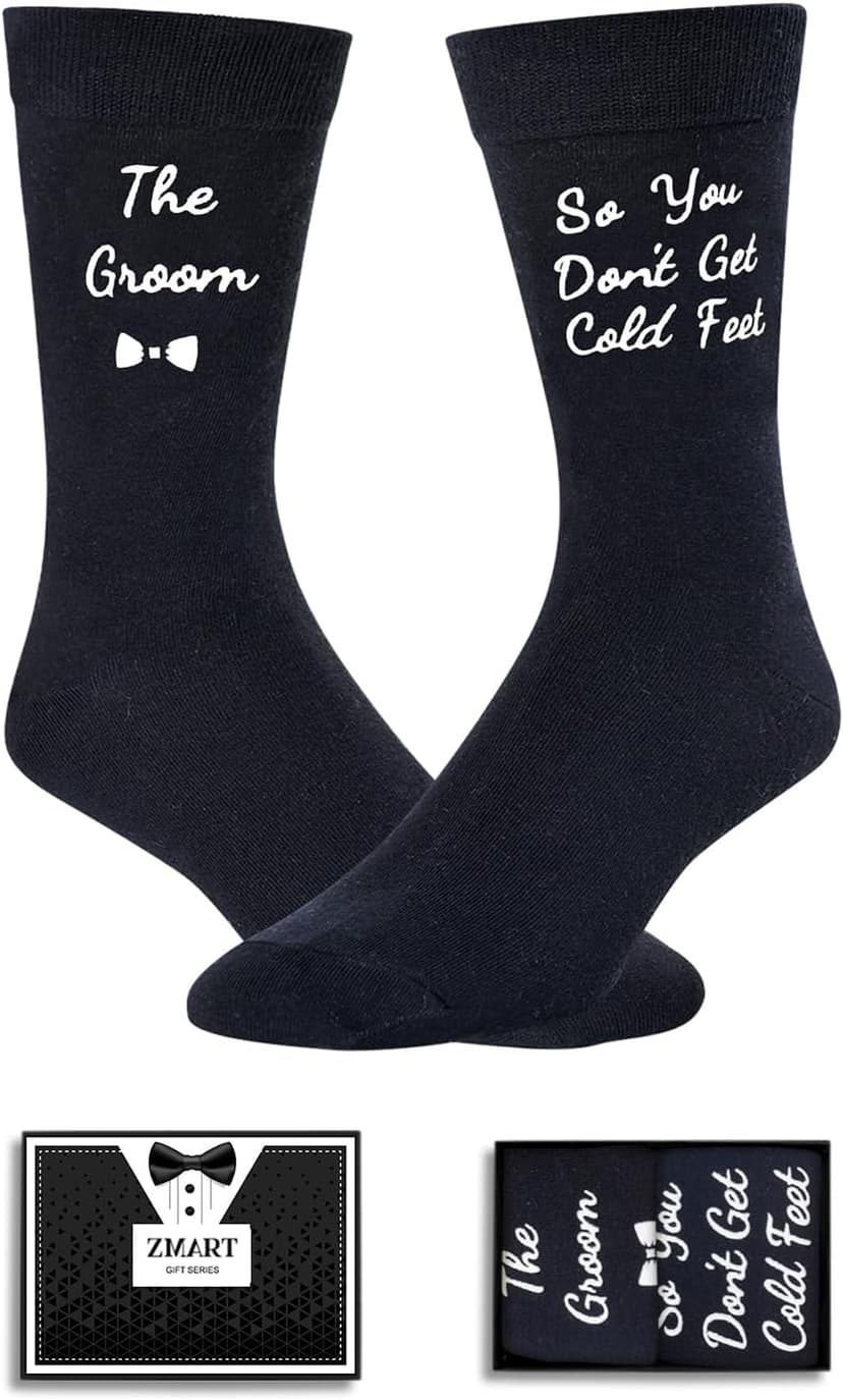 Zmart Wedding Gifts for Men - Father of the Bride Gifts from Bride, Groom Wedding Socks
