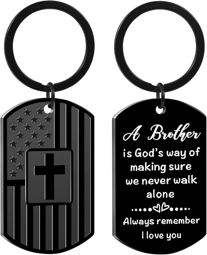 Gifts for Brother from Sister, Brother Birthday gifts, Remember I Love You Gift Keychain for Birthday Christmas Graduation