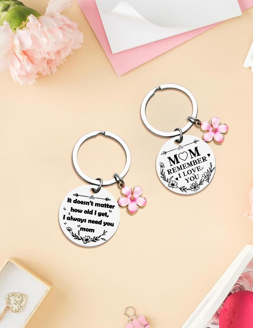 Mother's Day Mom Gifts,Daughter Son for Mom Birthday Christmas Meaningful Gifts,Unique Keepsakes Keychain
