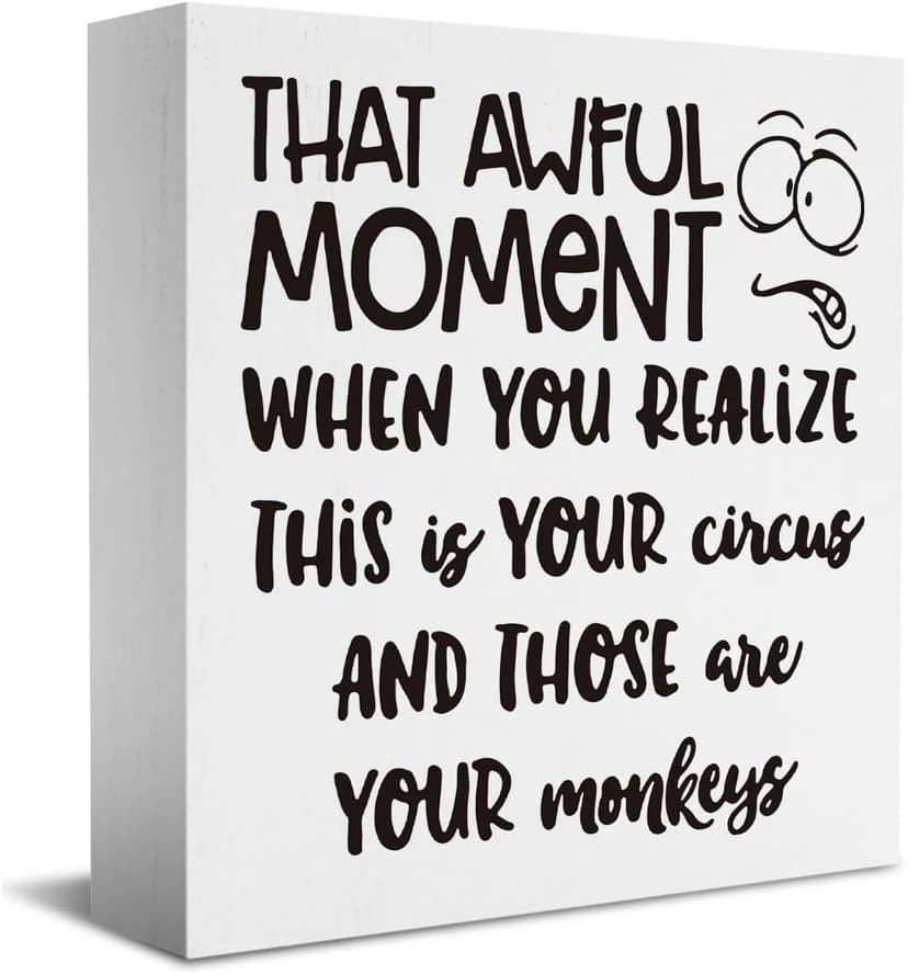 Funny Boss Gifts for Women Men, Gag Gifts Office Sign, Appreciation Gifts for Manager Coworker Employee Decor Funny Home Office Desk Decor Boss Day Gifts 5 X 5 Inch