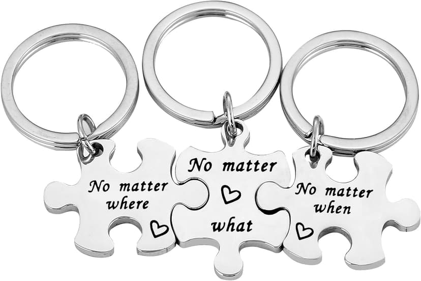 Nfyxcaz 3 Sets Long Distance Relationship Keychain Gifts for Couple, Sister, Graduation