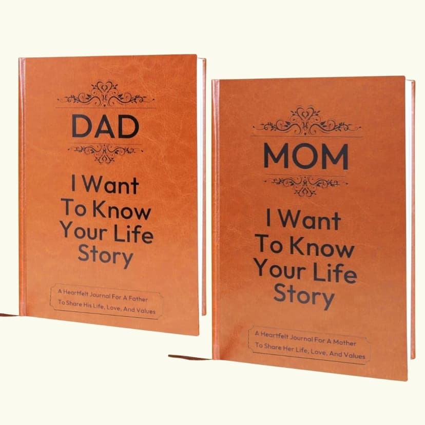 Mom And Dad I Want to Hear Your Life Story Journal (Hardcover). This Journal, Which Includes 250+ Prompt Questions, Is A Sentimental Fathers Day Gift For Dad Thanksgiving Day, Birthdays & Christmas.