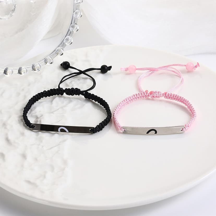 Matching Heart Bracelets for Dad Daughter Birthday Valentine's Father's Day Gifts Christmas Gifts