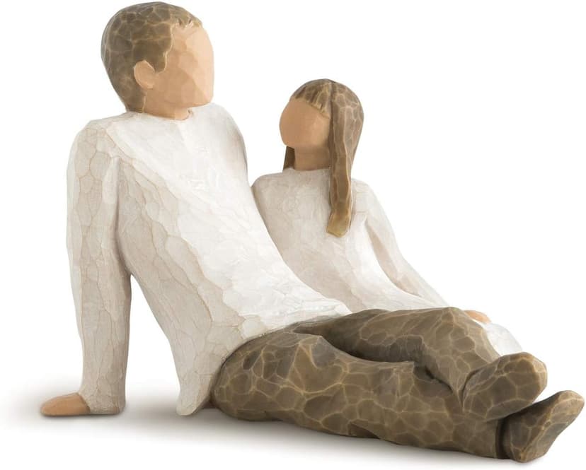Willow Tree Father and Daughter, Celebrating Loving Bond Between Fathers and Daughters, Grandfathers and Granddaughters, Works Well in Family Groupings, Sculpted Hand-Painted Figure