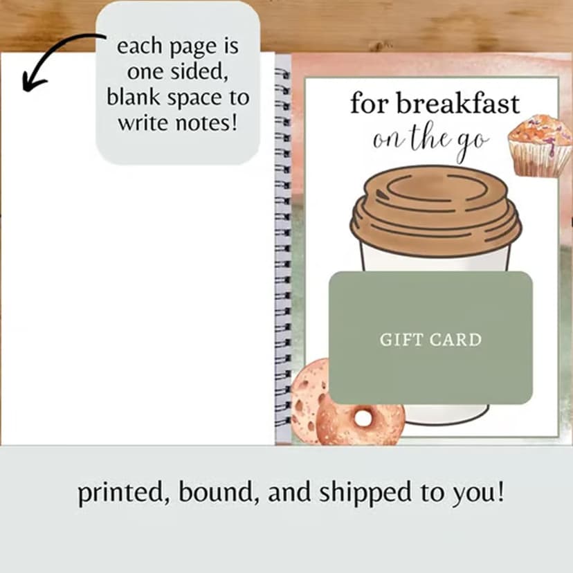 Christmas Gift Card Book - Surprises On Every Page, DIY Spiral-Bound Merry Christmas College Survival Gift Card Book Holder, Greeting Cards Holder for College Student Graduation Gifts (# A)