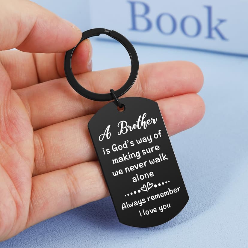 Gifts for Brother from Sister, Brother Birthday gifts, Remember I Love You Gift Keychain for Birthday Christmas Graduation