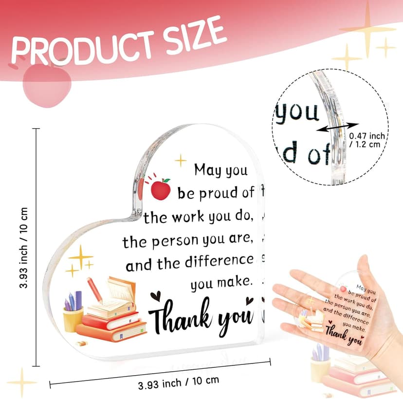 Teacher Gifts for Women,End of Year Teacher Gifts,Teacher Appreciation Gifts,Teacher Christmas Gifts,Thank You Teacher Valentines Gift,Teacher Gifts from Student Desk Home Office Decor