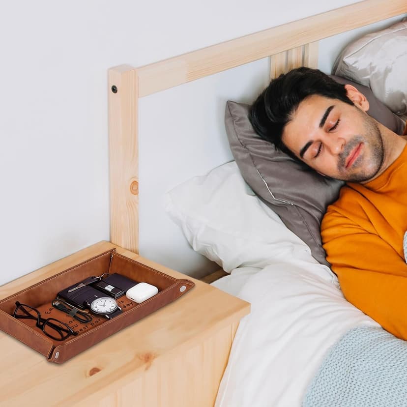 Birthday Gifts for Dad, Leather Tray for Dad, New Dad Gifts for Husband from Wife, Best Dad Gifts from Son Daughter, Christmas Thanksgiving Sentimental Gifts for Father Husband Stepdad