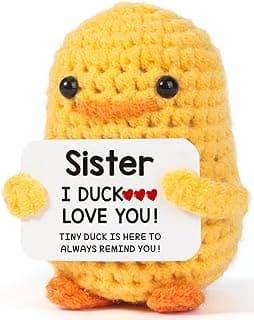 MBL Sister Gifts for Birthday Mothers Day - Handmade Funny Cute Small Duck Present for Sisters Sis Big Little Sister Graduation Christmas Stocking Stuffers