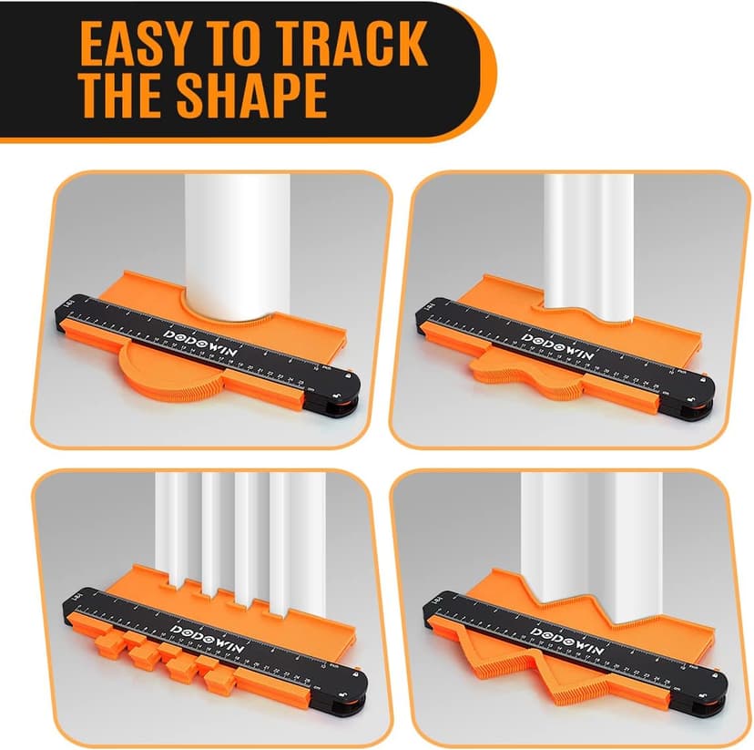 dodowin Contour Gauge Tool,Fathers Day Gifts for Men Birthday Dad Husband Him, Super Gauge Shape Outline Tool for Woodworking, Flooring Measure Tools,Anniversary/Boyfriend Gift