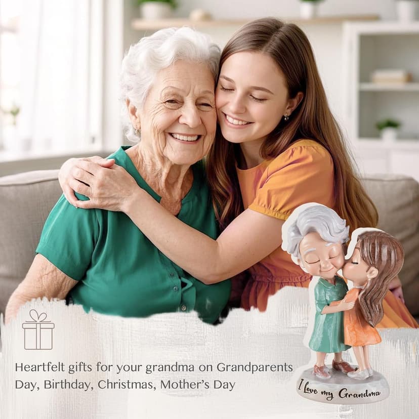 Grandma Birthday Gifts: I Love You Grandma Figurine Gift from Granddaughter - Grandmother Gifts for Mothers' Day - Meaningful Gift for Grandma Nana Gigi Christmas