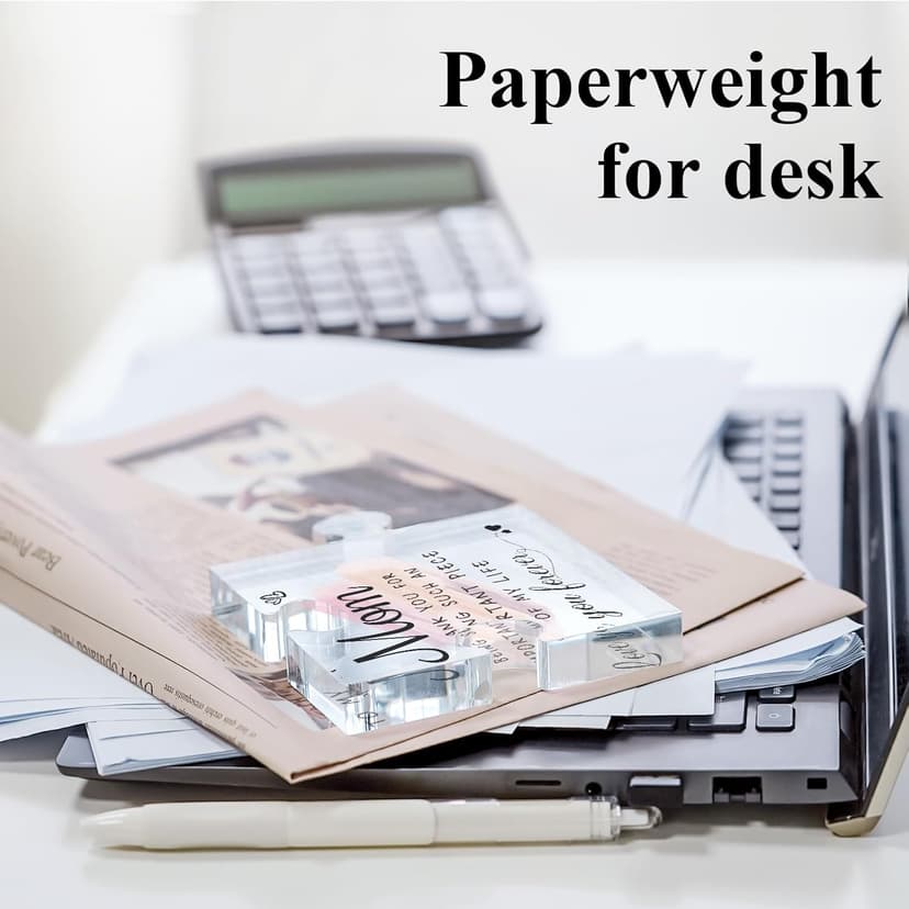 LukieJac Gifts for Mom from Daughter Son - Best Mom Ever Gifts Unique Mother Birthday Acrylic Puzzle-Shaped Plaque Desk Decorations Present for Mom Christmas Anniversary