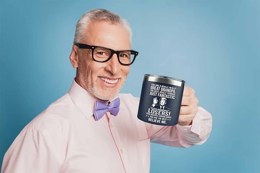 Gifts for Grandpa from Granddaughter, Grandson, Grandchild on Christmas- Grandpa gifts for Christmas - Grandparents Gifts - Birthday Gifts for grandpa -14oz Stainless Steel Mug - Insulated