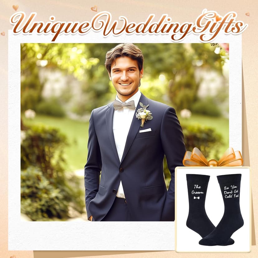 Zmart Wedding Gifts for Men - Father of the Bride Gifts from Bride, Groom Wedding Socks