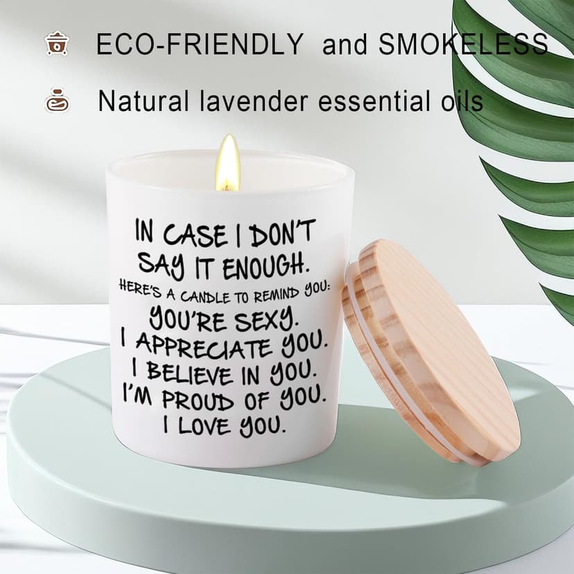 BFJLIFE Candles Gifts for Her Funny Novelty Unique Valentines Mothers Day Anniversary Birthday Christmas Gifts for Girlfriend Wife Stocking Stuffers Lavender Scented Soy Candle