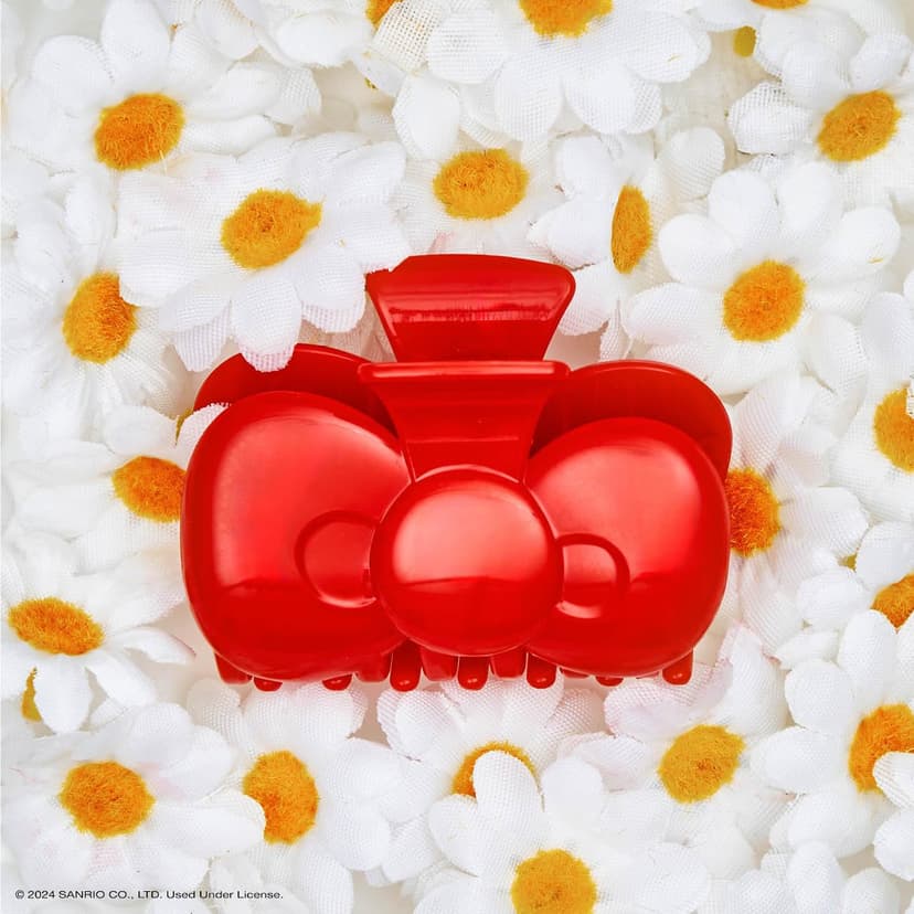 Hello Kitty x Kitsch Hair Clips for Women - Durable, Strong Hold All Day, Cute Claw Clips, Hello Kitty Stuff for Girls | Ideal Gifts for Women - Red Bow Shape, 1pc