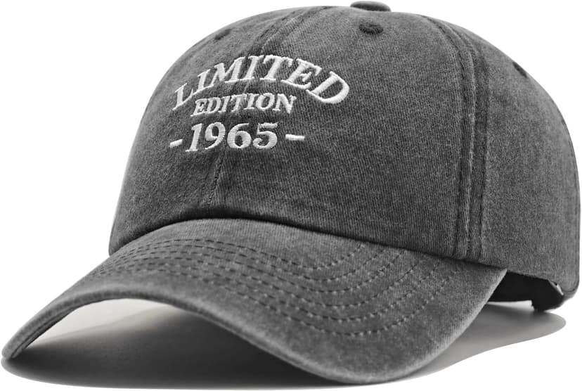 60th Birthday Gifts for Men Women, Happy 60th Birthday Decorations, Embroidered Baseball Cap Adjustable