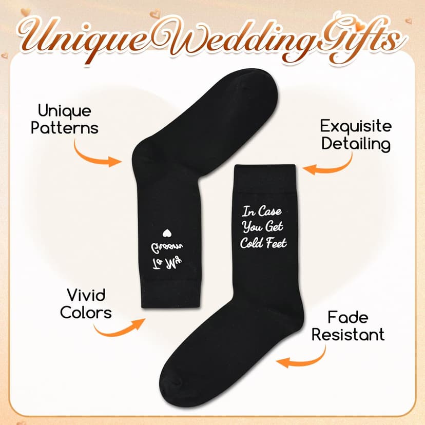 Zmart Wedding Gifts for Groom - Wedding Socks for Men, Engaged Socks, Groom Gifts from Bride