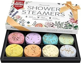 Shower Steamers Aromatherapy Birthday Gifts for Women - 8 Pack Christmas Stocking Stuffers 2025 for Adults Teens Women Mom Her Wife, Home Spa Shower Bombs for Self Care Relaxation with Essential Oils