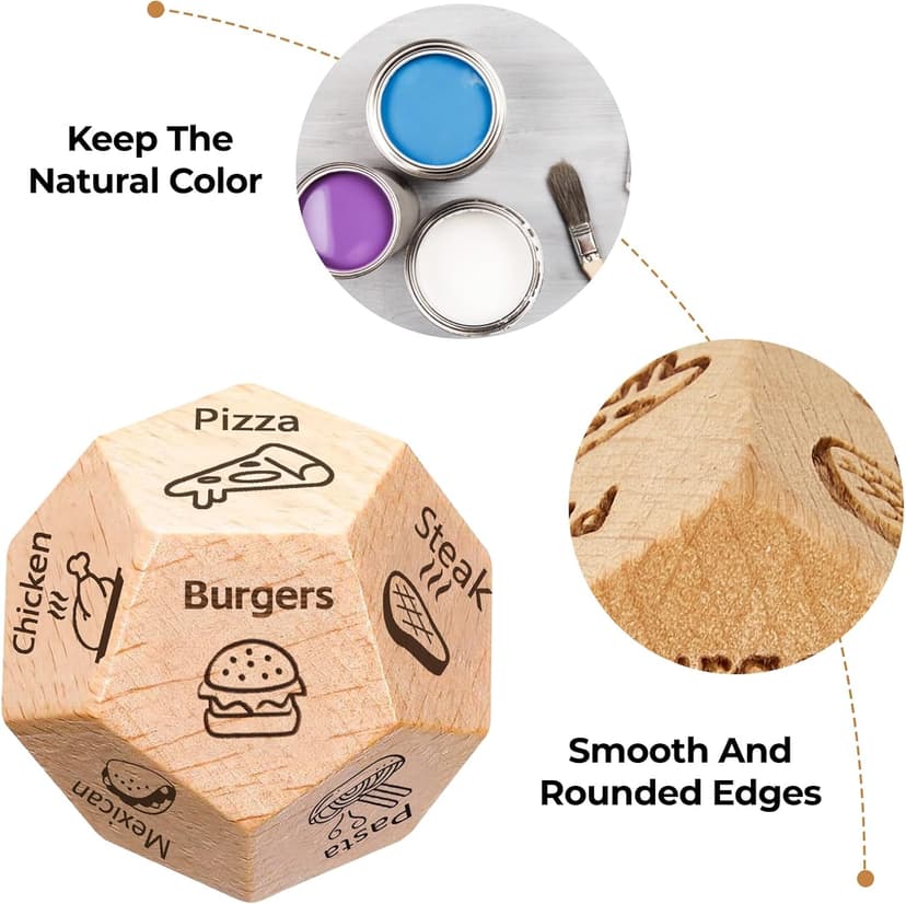 Stocking Stuffers for Men Women Adults, Anniversary Christmas Birthday Gifts for Men Women, Date Night Dice Couples Gift for Him Her, Dinner Decider Dice, Valentine's Day for Him Her