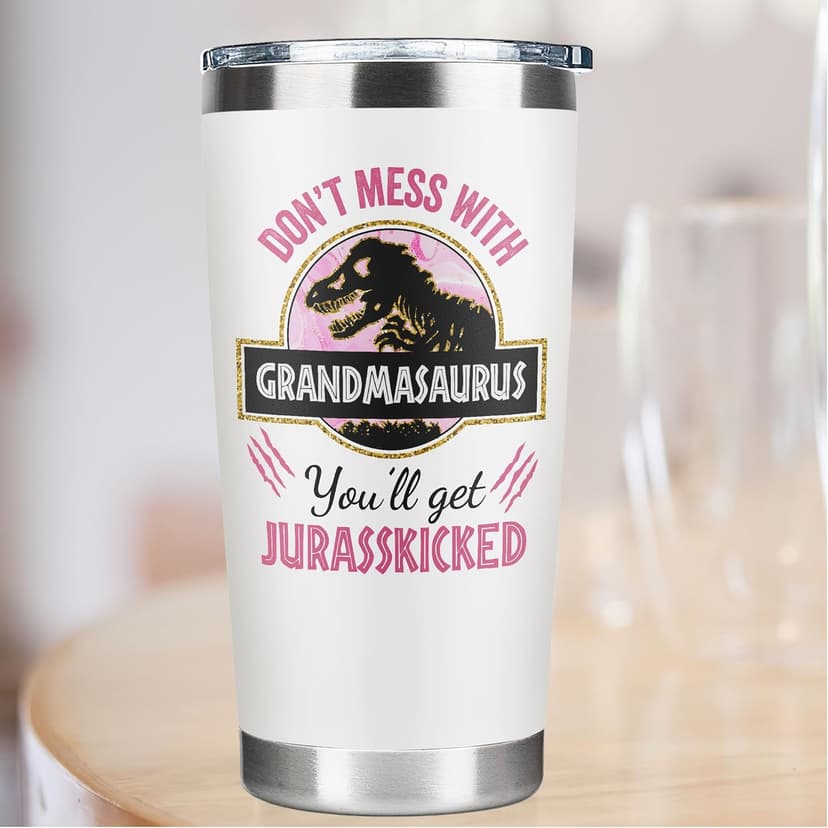 Grandma Gifts - Birthday Gifts for Grandma - Mothers Day, Christmas Gift Ideas for Grandmother from Grandchildren, Granddaughter, Grandson, Grandkids - 20 Oz Stainless Steel Tumbler