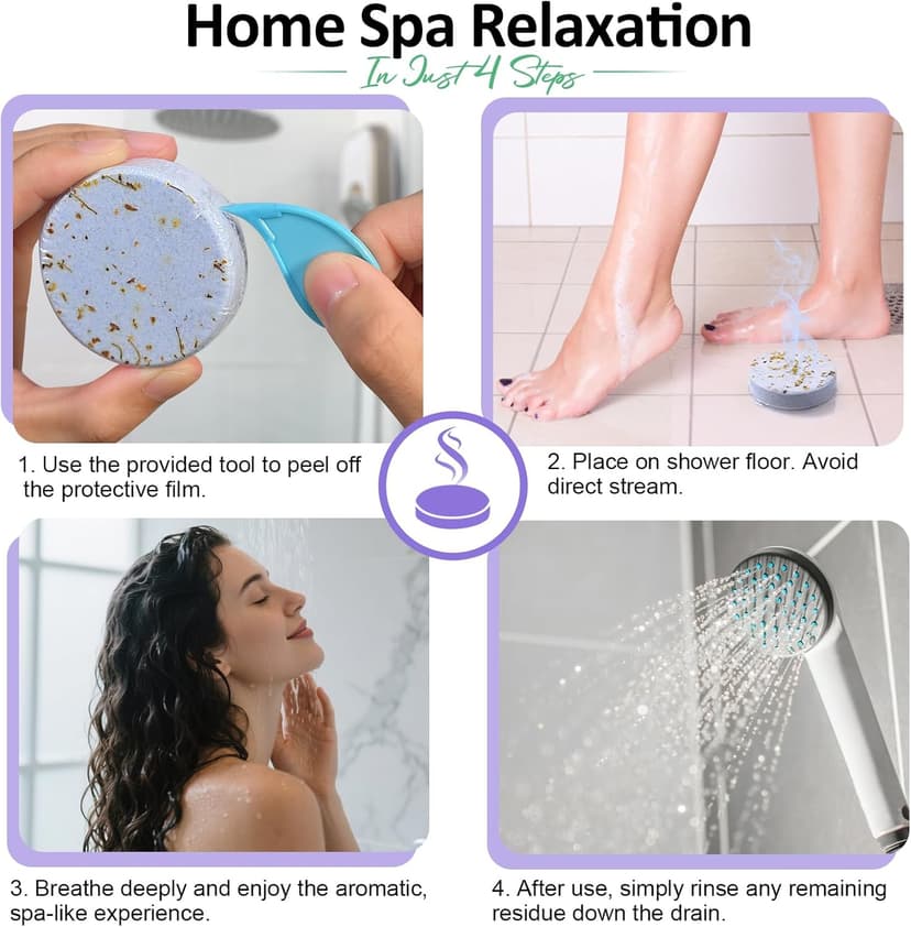 Shower Steamers Aromatherapy Birthday Gifts for Women - 8 Pack Christmas Stocking Stuffers 2025 for Adults Teens Women Mom Her Wife, Home Spa Shower Bombs for Self Care Relaxation with Essential Oils
