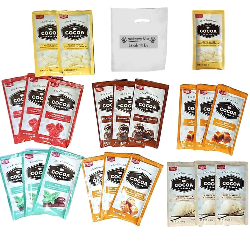 Land O Lakes Cocoa Grab Bag Hot Chocolate Gift Set Variety Pack - 21 Packets Total - Try 7 Amazing Flavors