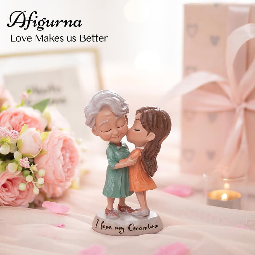 Grandma Birthday Gifts: I Love You Grandma Figurine Gift from Granddaughter - Grandmother Gifts for Mothers' Day - Meaningful Gift for Grandma Nana Gigi Christmas