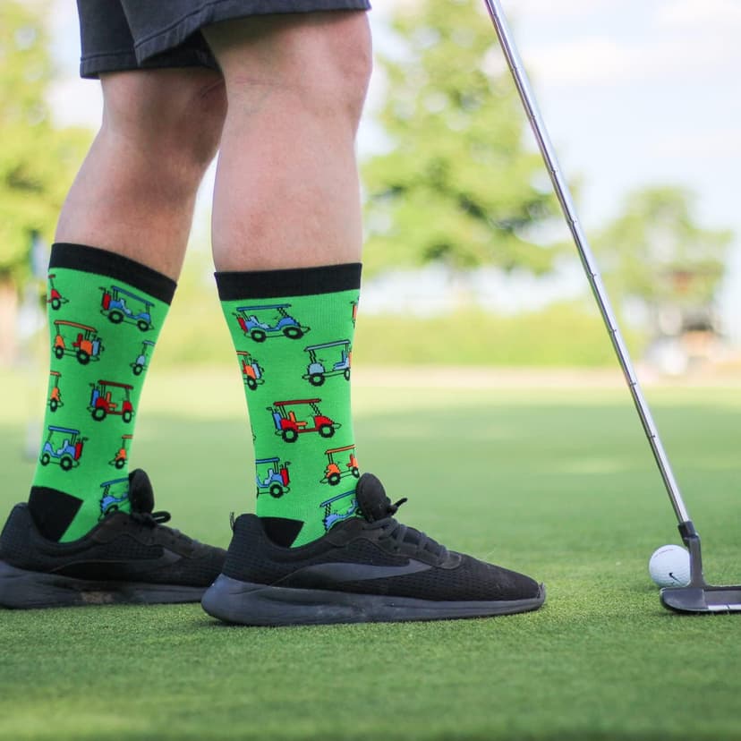Lavley Funny Golf Socks - Fun gift for golfers - Unisex one size fits most - Great for birthdays or stocking stuffers