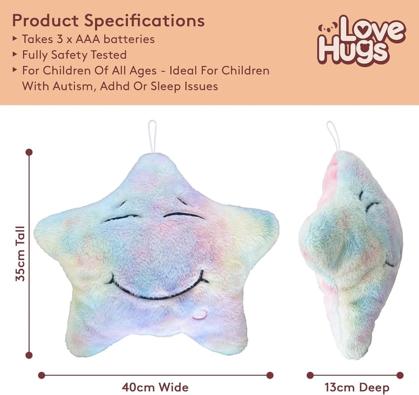 Musical Star Plush Sensory Light Up Newborn Autism Toys - Twinkle Twinkle Little Star Sensory Toys for Autistic Children