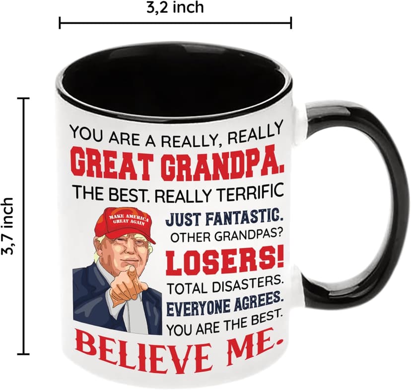 Grandpa Gifts - Grandpa Christmas Gift - Best Grandfather Ever Gifts From Grandchildren - Funny Gift For Grandfather - Father's Day Birthday Christmas Idea - Grandpas Ceramic Mug11 Oz