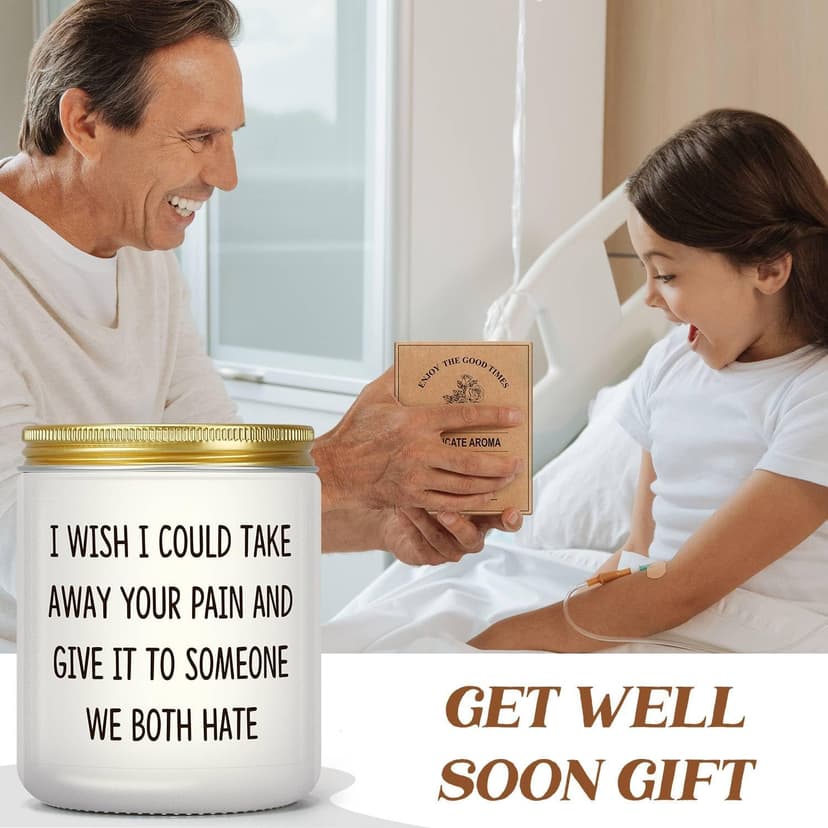 Get Well Soon Gifts for Women Men, Funny Present for Her Him After Surgery, Feel Better Gift for Mom Sick Friends, Grieving, Divorce, Sorry for Your Loss, Take Your Pain Candle