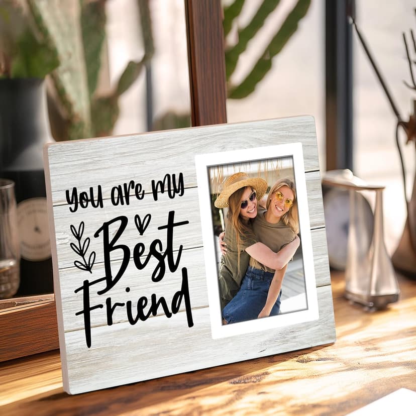 You're My Best Friends Gift Picture Frame, Friend Birthday Gifts for Women, BFF, Best friend, Besties, Long Distance Friendship Gifts for Soul Sisters, Big Sis - 4x6 Inches Wood Photo Frame