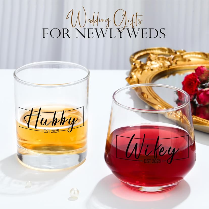 Wedding Gifts for Couples Mr and Mrs Gifts Wedding Gifts for Newlyweds Bridal Shower Gifts for Bride and Groom Just Married Gifts Hubby and Wifey Gifts Newly Wed Gifts for Couple Gifts for Him and Her