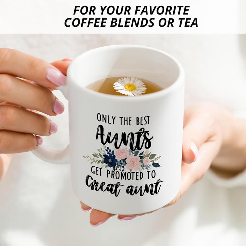 Promoted to Great Aunt Mug, Great Aunt Coffee Cups Ceramic, Great Aunt Coffee Mug, Great Aunt Gifts, Gifts for Great Aunt, Great Aunt Coffee Mug Gifts for Promoted to Great Aunt