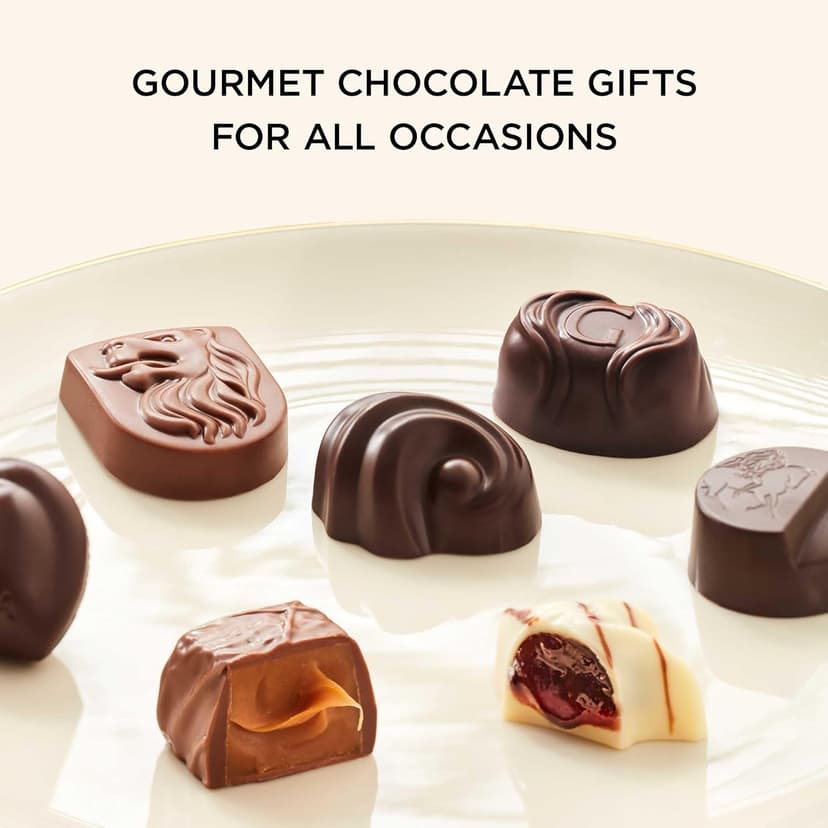 Godiva Chocolatier Thank You Ribbon 18-Piece Assorted Chocolate Gift Box – Gourmet Chocolate Candy Variety Pack – Dark Caramel, Milk Chocolate, Nuts– Gift Basket for Father’s Day, Birthday and Anniversary