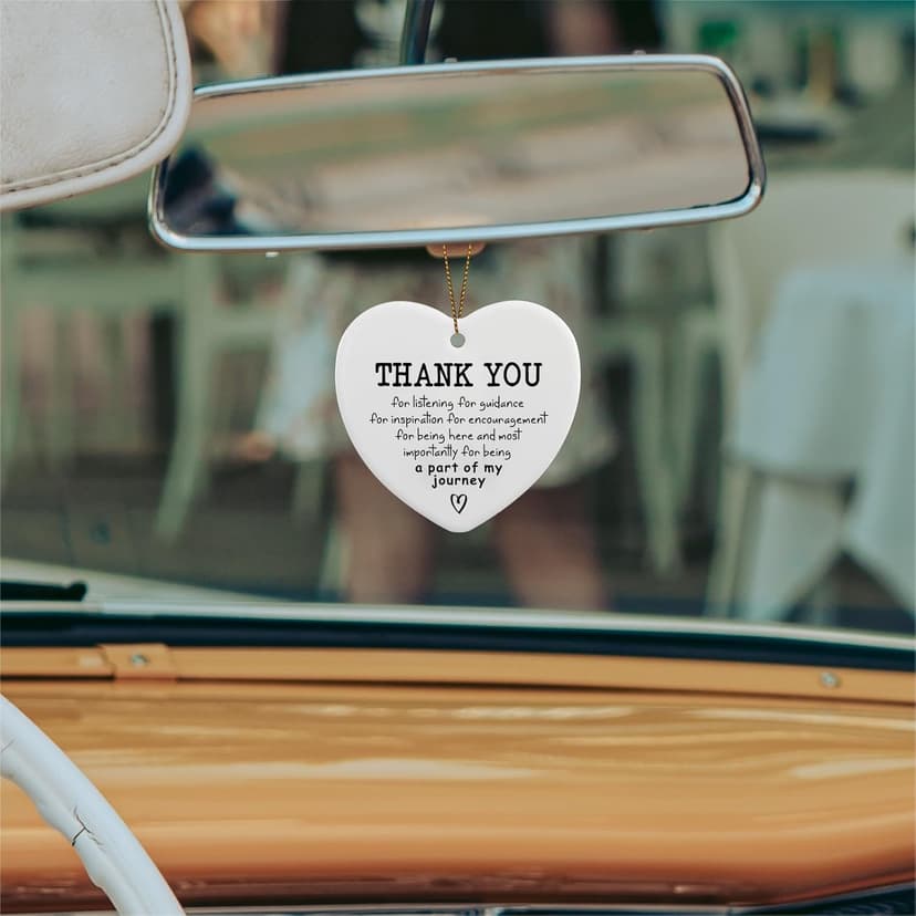 Thank You Gift for Women Friend Ornament Keepsake Sign Heart Plaque Thank You Being a Part of My Journey Appreciation Gifts for Women Men Coworker Boss Friend